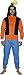 Disney Men's Goofy COS Play ONE Piece Pajama Union Suit, Orange, L/XL