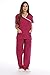 Just Love Women's Scrub Sets/5 Pocket Medical Scrubs Uniforms (Mock Wrap), Burgundy With White Trim, Medium