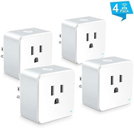 Wsiiroon WiFi Smart Plug - Best Wireless Outlet Plug for Alexa, Google Home - You Can Turn The Light On/Off from Anywhere(A Secured 2.4 GHz Wi-Fi Network Connection Required) - 4 Pack