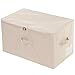 iwill CREATE PRO Large Closet Storage Box with Lid, Similar Size with IKEA SKUBB, Label Pocket, Beige