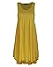 Ineffable Women's Sleeveless Pockets Casual Loose Swing Flare Dress