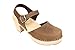 Lotta From Stockholm Swedish Clogs : Highwood Mary Jane Style in Brown Nubuck Leather