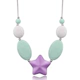 Designer Chew Beads Teething Gum Pain Relief Necklace for Babies,Women Wear,Baby Teether Neckless Link,100% Silcone BPA Free,Stylish & Natural & Safe,Handmade Jewelry