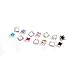 200pcs 9mm Colorful Rhinestone Studs Square Rivets Punk DIY for Clothing Shoes Bags Belt Spikes GZ081-9(Mix-s)