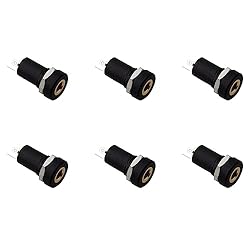 Maxmoral 6PCS Stereo Panel Mount Jack 3.5mm Audio
