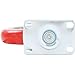 Online Best Service 4 Pack Caster Wheels Swivel Plate On Red Polyurethane Wheels (5 inch No Brake)
