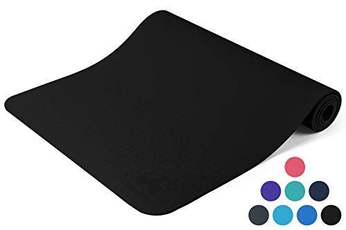 Yoga-Mat-Non-Slip-Longer-and-Wider-Than-Other-Exercise-Mats--Inch-Thick-High-Density-Padding-to-Avoid-Sore-Knees-During-Pilates-Stretching-Toning-Workouts-for-Men-Women