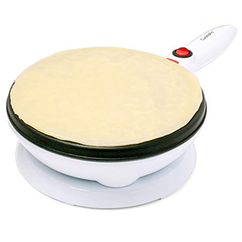 Cordless Crepe Maker with Recipe Guide, Makes Large 7.5" Wide Crepes