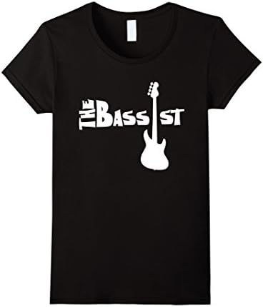 Womens The Bassist Music T-Shirt Cool Tee Small Black