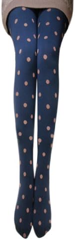 Meriling women's Polka Dot Semi Opaque Full Support Control Panty hose Black