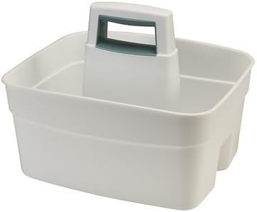 lakeland Deep Multipurpose Cleaning Caddy White - Tall Sides Prevent Items Falling Out Wipe-Clean