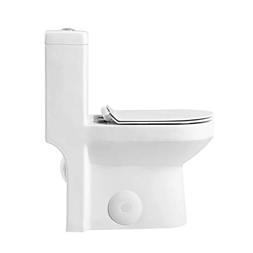Fine Fixtures DualFlush Elongated OnePiece Toilet with High
