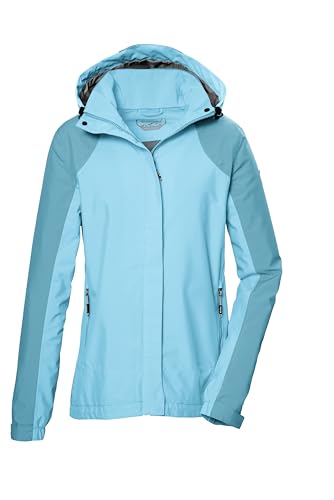 killtec Mujer Chaqueta funcional/chaqueta de exterior con capucha desmontable KOS 53 WMN JCKT, eisblau, 44, 42806-000