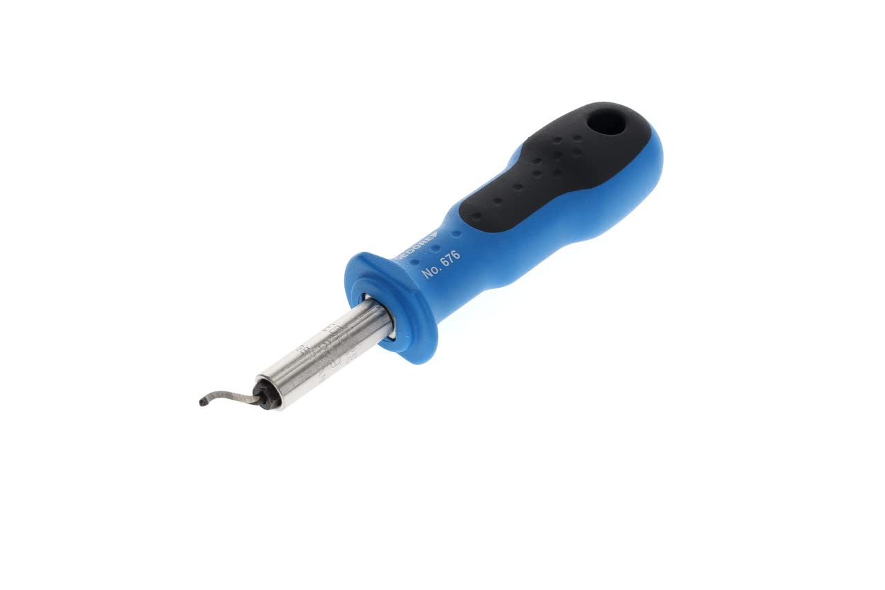 GEDORE Deburrer, 1/4" 6.3 mm, for Deburring workpiece edges, Freely swivelling, Plastic handle, 8730