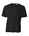 A4 Men's Cooling Performance Crew Short Sleeve T-Shirt, Black, 3X-Large