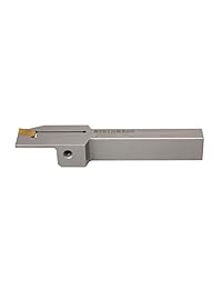Accusize Tools   3 8" x 3 8" Heavy Duty Indexable Grooving & Cut Off Holder, herramientas de aparcamiento, herramienta de corte de níquel chapado, con GTN 2 TiN revestimiento de carburo inserciones (2403 2003), QA06R 20J, 2415 5022