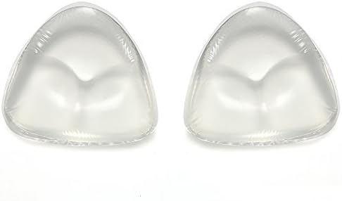 Silicone Triangle Bikini Swimsuit Bra Insert Pads Push Up Breast Enhancer Underwear Removeable Invisable Women Bra Pads-1 Pair (White)