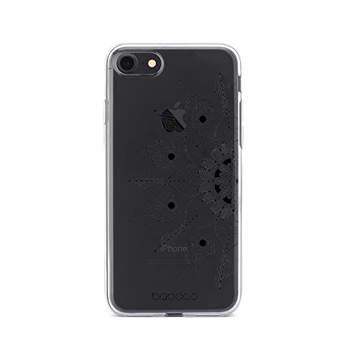 BABACO Funda para teléfono móvil de ERT Group para iPhone 7/8/ SE 2/ SE 3 Original y con Licencia Oficial diseño Mandalas 002 Adaptada a la Forma del teléfono móvil, parcialmente Transparente