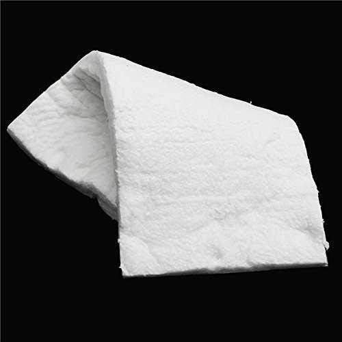 1" Thick Insulwool Ceramic Fiber Fire Retardant Blanket Insulation (12" x 12")
