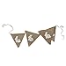Tinksky Easter Festival Banner Rabbit Shape Hessian Bunting Banner(Brown)