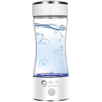 Hydrogen Water Bottle Portable H2 Maker SPE PEM Technology Rechargeable Ionized Water Generator Anti Aging Antioxidant Glass Bottle 350ml