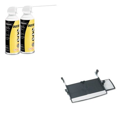 KITFEL8031207FEL9963201 - Value Kit - Fellowes Deluxe Keyboard Drawer (FEL8031207) and Fellowes Air Duster (FEL9963201)