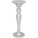 Deco 79 Polystone Mirror Pedestal Table, 14 by 36-Inch