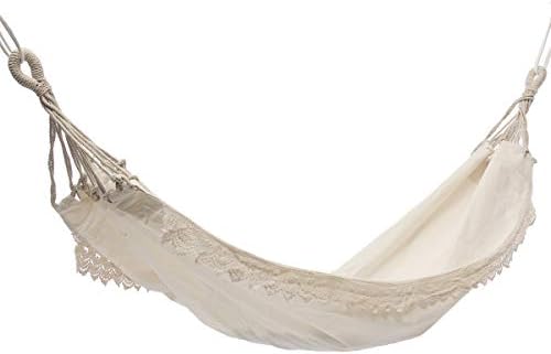 Outdoor Camping Hammock Swing Safe Portable Hanging Chair Pure White Romantic Lace Travel Hiking Garden Sleeping