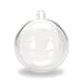 Darice Clear Plastic Acrylic Fillable Ball Ornament 80mm - Pack of 6