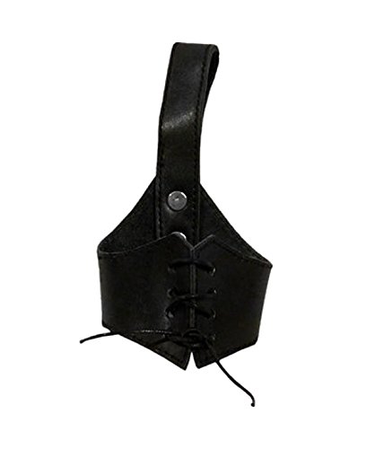 AleHorn Medieval Viking Belt Attachment Genuine Leather Holster Hanger for XL Drinking Horns Handcrafted Accessory