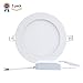 B-right Pack of 5 Units 6W 4-inch Ultra-thin Round LED Recessed Panel Light, 400lm, 40W Incandescent Equivalent, 5000K Cool White, LED Recessed Ceiling Lights for Home, Office, Commercial Lighting