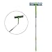 IKU Long Window Cleaner Kit Glass Squeegee Cleaning Tool with 180° Squeegee Head, Extension Pole, Microfiber Cloth(2), Groove Brush for Indoor & Outdoor Windows/Shower/Car (Green)