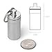 EZY DOSE Keychain Pill Box and Medicine, Vitamin Container, Safe for Money & Travel Items, Metal Canister, Medium Compartments, Various, BPA Free