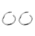 THUNARAZ 3 Pair Stainless Steel 16G Sleeper Earrings Septum Clicker Nose Lip Ring Body Piercing (A:Silver-Tone)