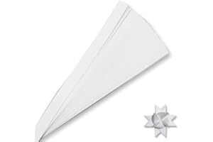 ORIGAMI JOY White Paper Strips for Weaving Projects (Single Color Packs). Paper Strips for Moravian Stars, German Stars and Froebel Stars. 50 Strips per Pack (White, 1/2 x 14 inch)