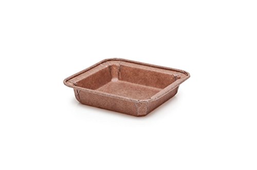 Paper Baking Square Single Portion Pie Mold, Easy baking / easy release ,no need to spray Size B 2-1/2 x 2-1/2 x H 0.6 inches Model 806816B (650)
