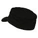 Big Size Cotton Fitted Military Cap - Black (For Big Head)