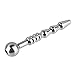 Beauty7 Ribbed Urethral Sound Beads Hollow Urethral Penis Plug Tube with Cum Thru Hole Stainless Steel Urinary Dilator Urethra Masturbation Rod