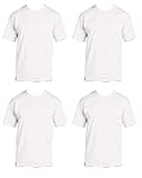 Fruit of the Loom Men's 4-Pack Pocket Crew-Neck T-Shirt White X-Large