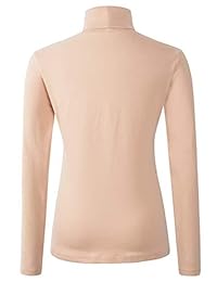 HieasyFit suéter básico de cuello alto de algodón suave para mujer