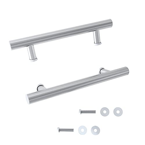 JUBEST 12" Push Pull Door Handle Stainless Steel,Double Sided H Shape