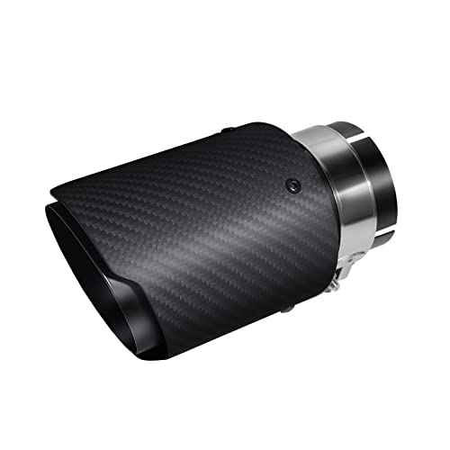 Krtopo 63mm Auspuffspitzen Auto Auspuff Edelstahl Glänzende Kohlefaser