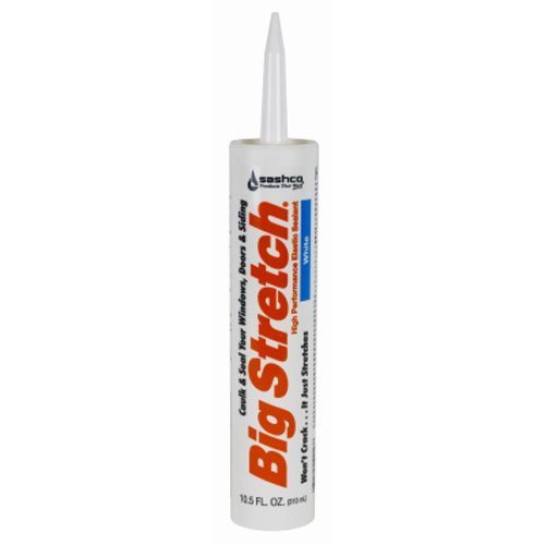 Click Here to See More Images Sashco Big Stretch Acrylic Latex High Performance Caulking Sealant, White, 12pack, each 10.5 oz Cartridge
