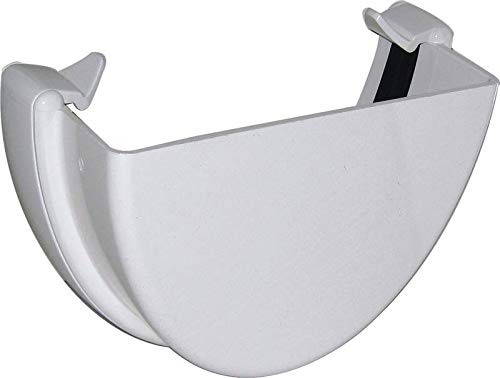 (115mm End Cap EXT) in The Floplast (White) Hi-Cap Guttering Range Gutter:115mm DOWNPIPE: 68 or 80mm Select Individual Components as Required