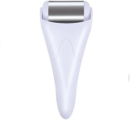 Face Roller, Stainless Steel Ice Roller For Face & Eye Anti Aging Skin Care Tool, Puffy, Pain Relief & Minor Injury, Face Cooling Massager Freezer White