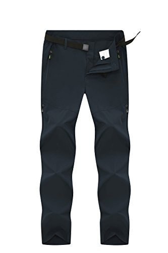 WenVen Men's Quick Dry Lightweight Sports Pants With Zip Pockets