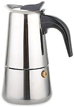 Stovetop Espresso Pots Stainless Steel Moka Latte Percolator Stove Top Coffee Maker (6-Cup)E002-6