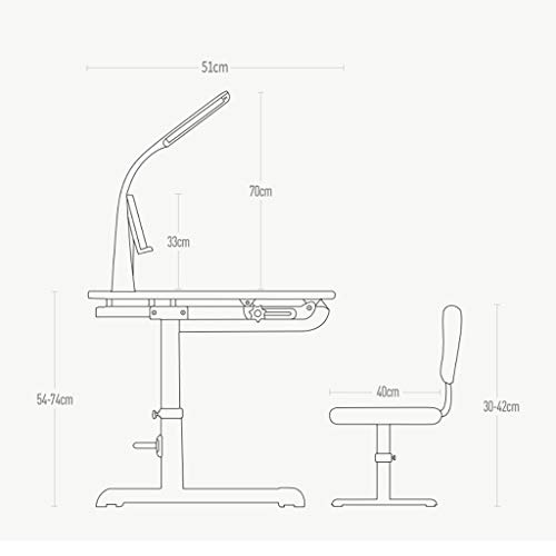 Davtian Kids Desk, Height Adjustable Children Desk and Chair Set