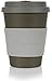 Reusable Coffee Cup for Travel To Go 2oz | Portable Bamboo Mug with Lid, 2 Sleeves, Carry Bag | Plastic and BPA Free | Dishwasher Safe Eco Cups 350ml
