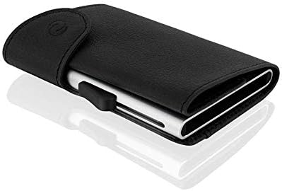 Woodland Leathers Black Leather Wallet with C-Secure Cardprotector